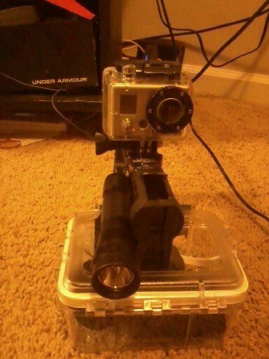 Go Pro Shoulder Stabilizer With Tactical Flashlight Mount