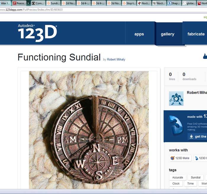 Custom, Functioning Sundial Wristwatch TJT2/6