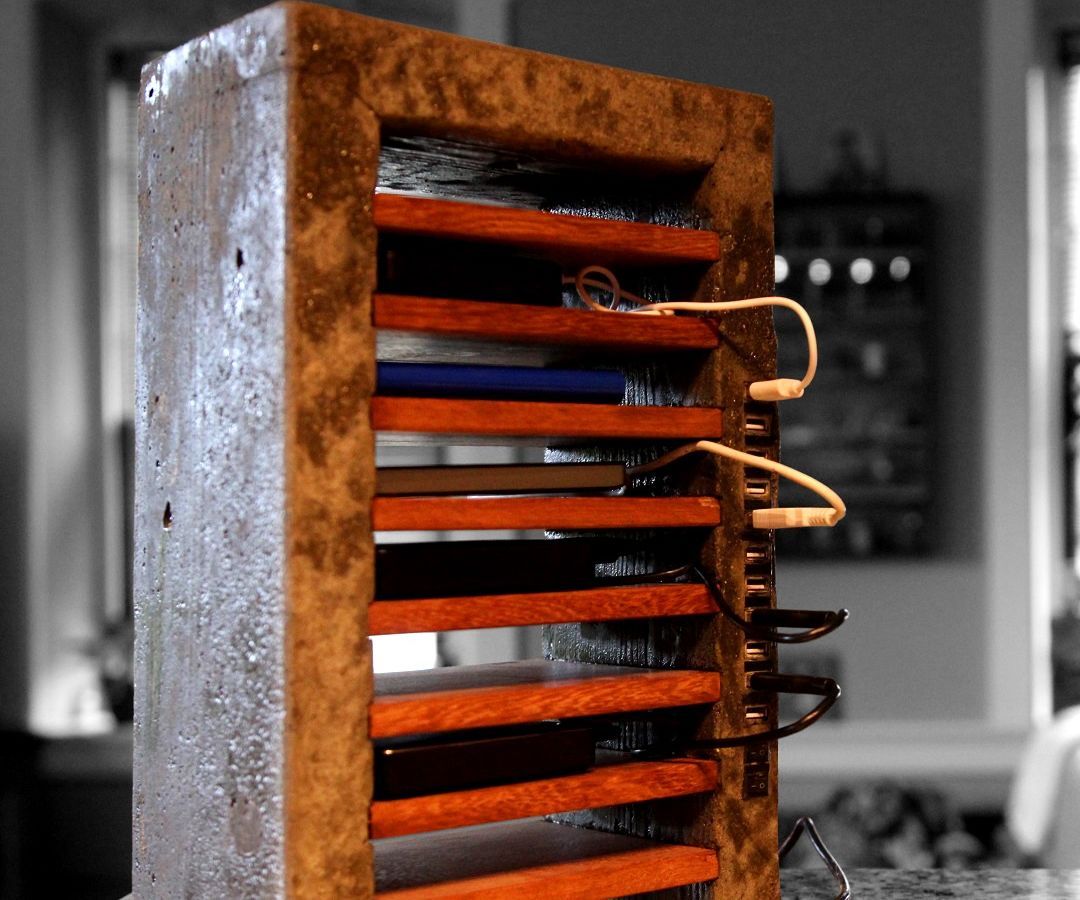 Cement USB Hub & Shelves