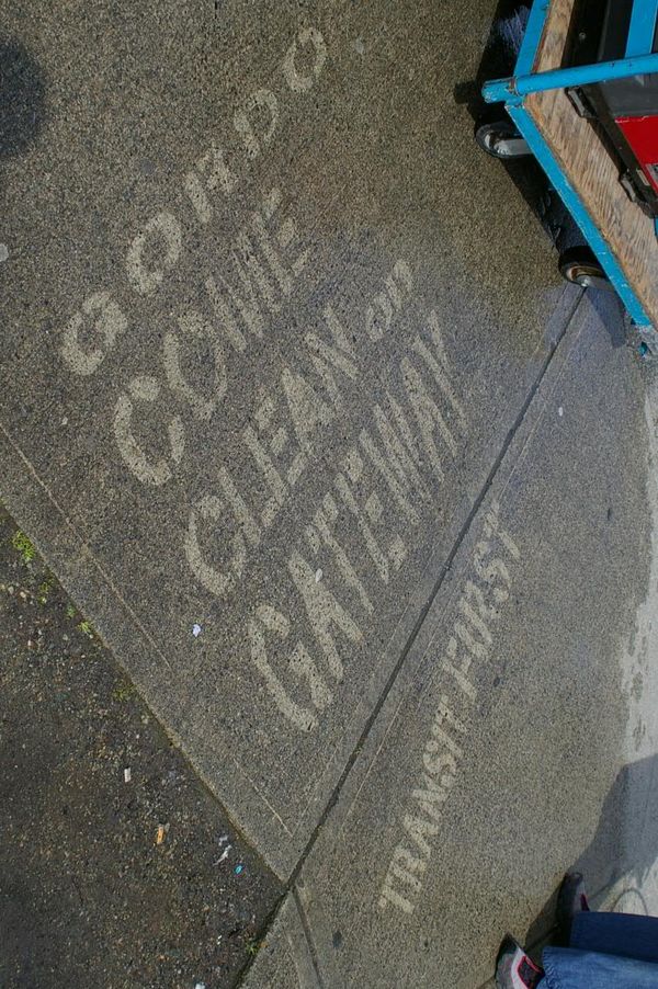 Reverse Graffiti With Pressure Washer