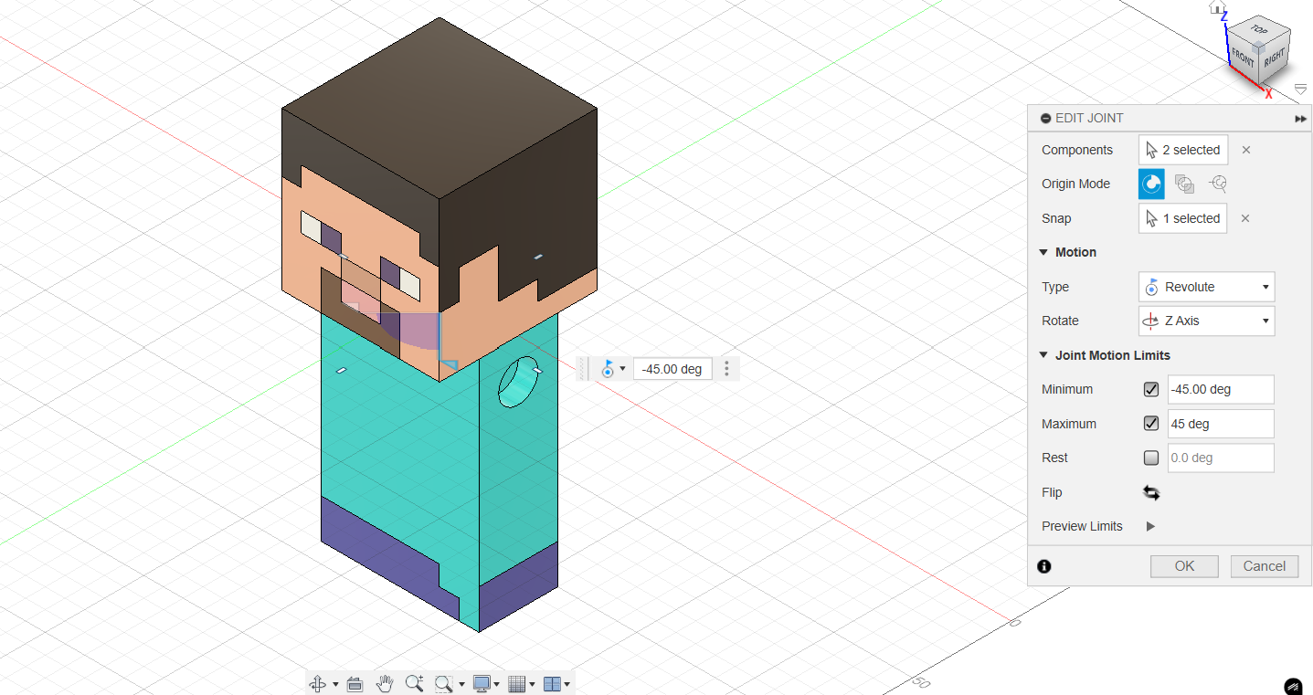 Minecraft Steve CAD Model : 5 Steps (with Pictures) - Instructables