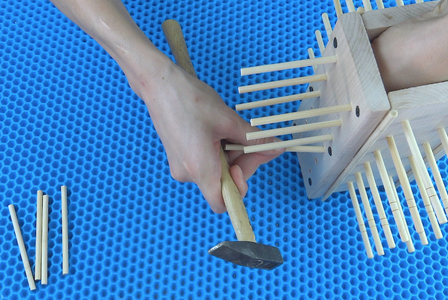 Then We Fix All 4 Details With a Cordless Screwdriver Drills and Hit With a Hammer Wooden Rod (chopsticks Sushi)!