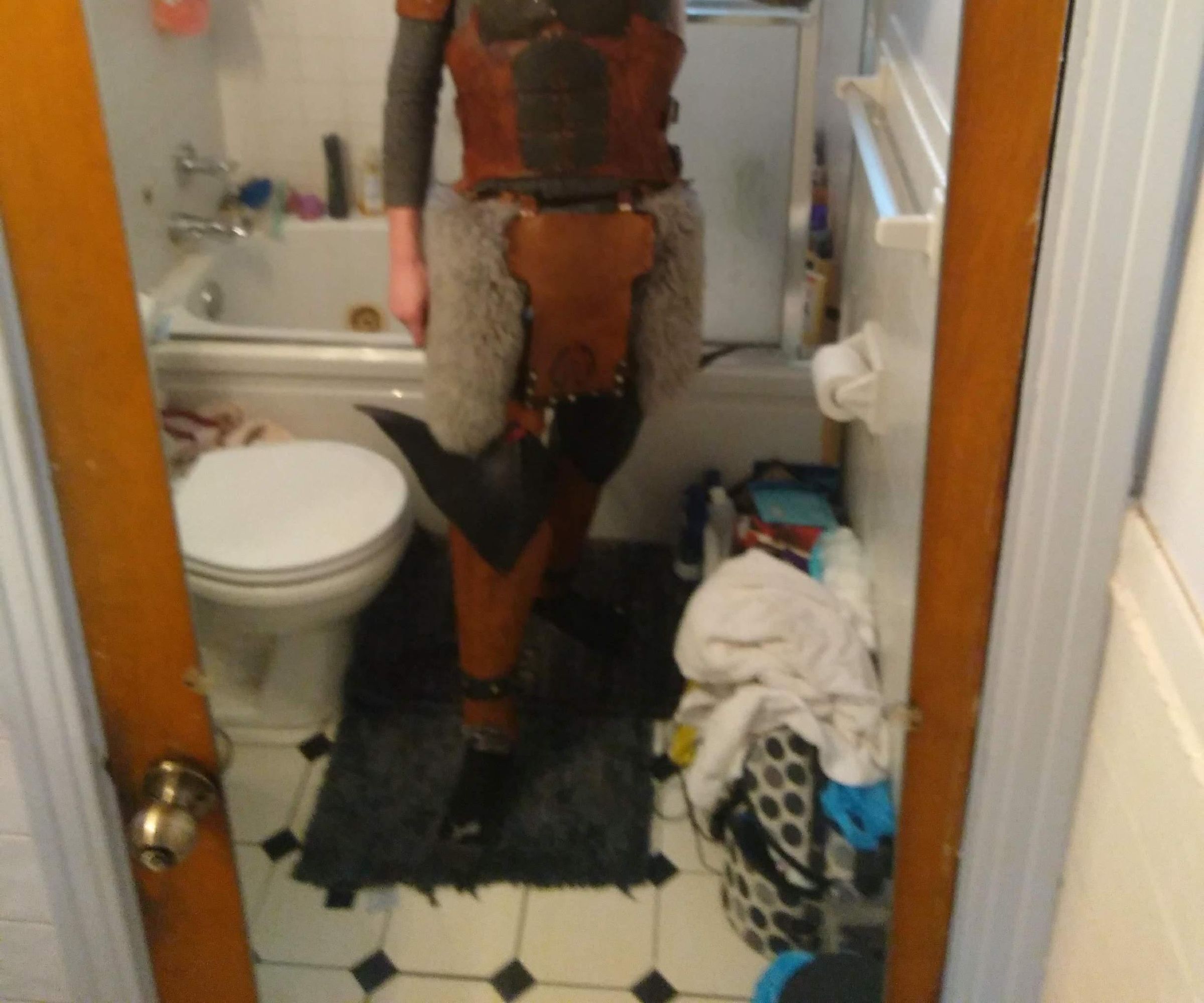 Leather Greaves, Poleyns, and Cuisses (set of Leg Armor)