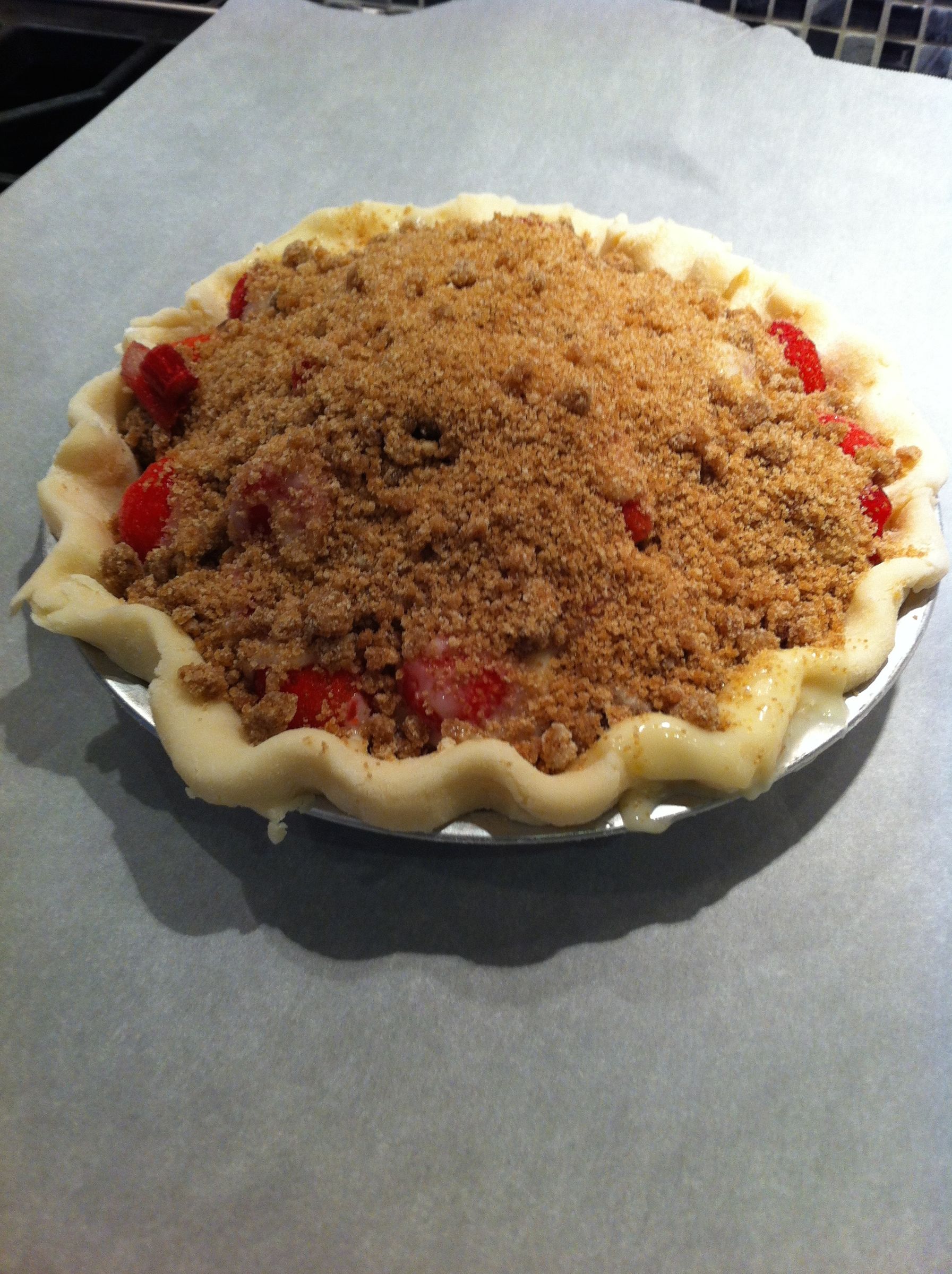 Strawberry Rhubarb Sour Cream Pie With Sophia 7 Steps (with Pictures