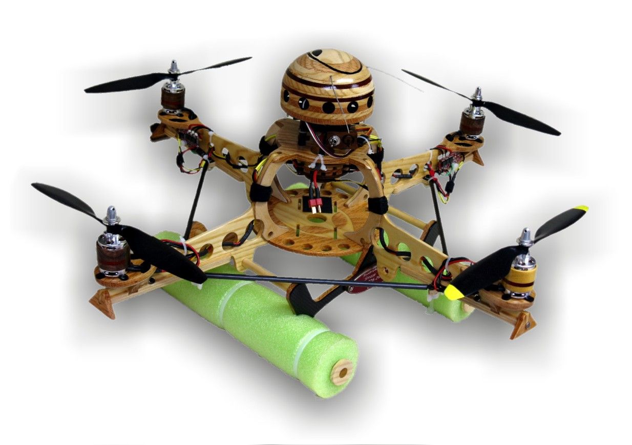 Wooden Remote Control Quadrocopter Build