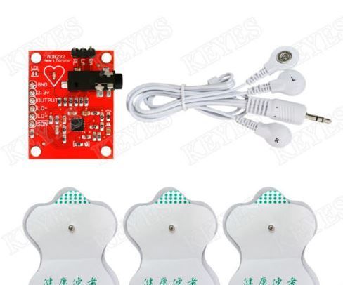 Heart Rate Monitor AD8232, Arduino, Processing