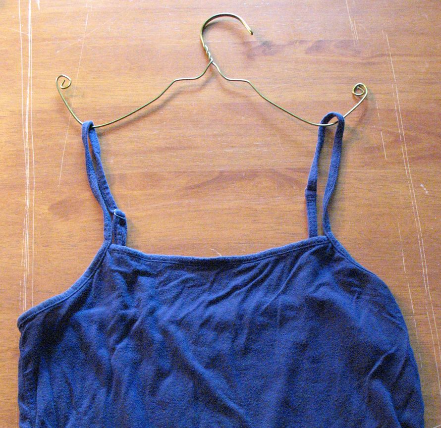 Recycle Dry Cleaner's Pant Hangers Into Camisole Hangers 4 Steps