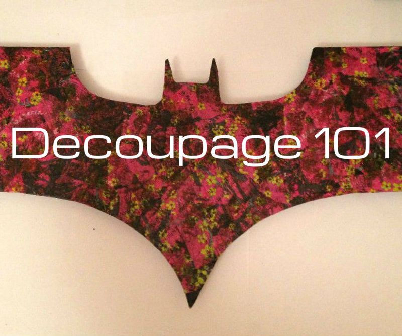 Decoupage Bat Sign