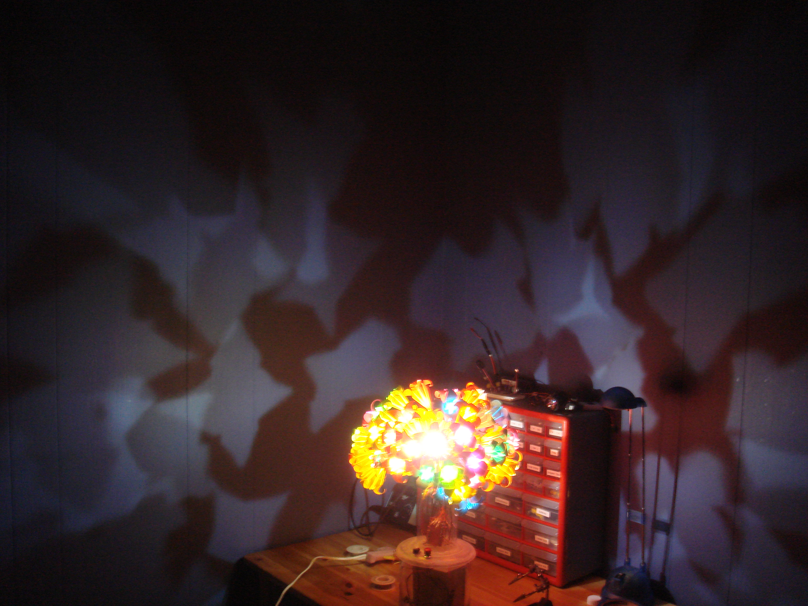 Solar Powered LED Origami Flower Vase