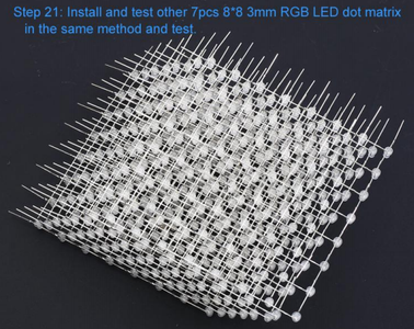 Install and Test Other 7pcs 8*8 3mm LED Dot Matrix