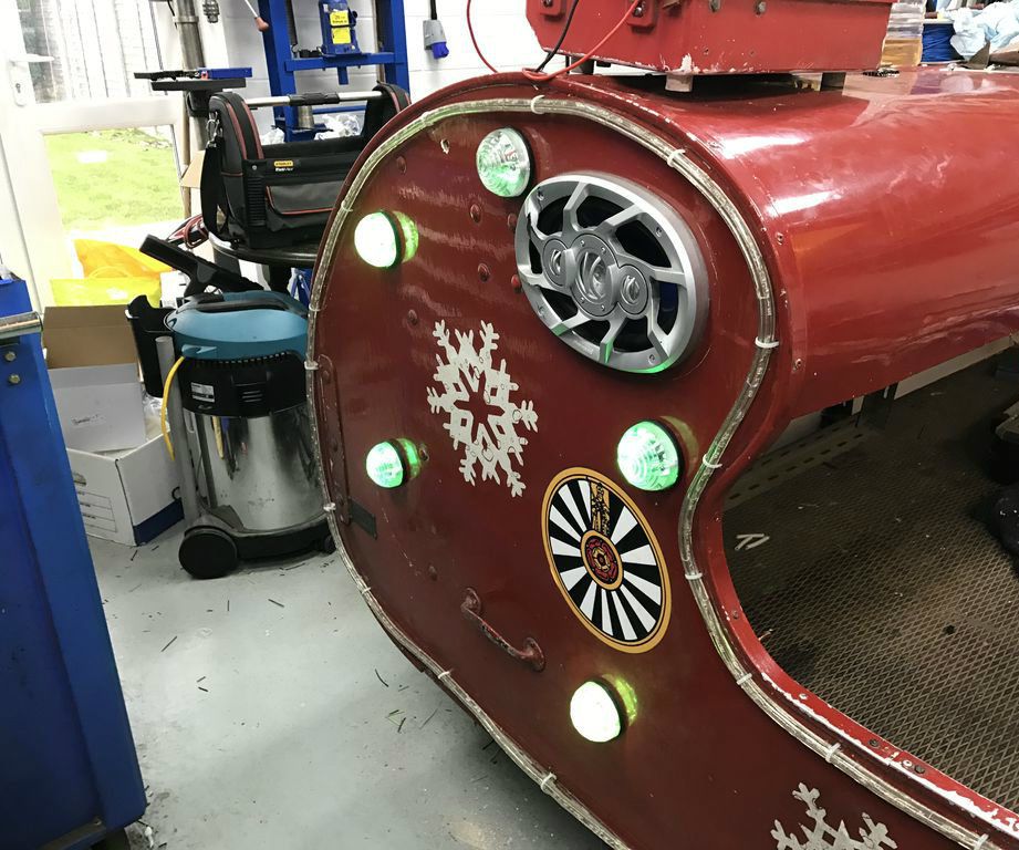 Neopixel LED Ring Based Lights for Santa's Sleigh