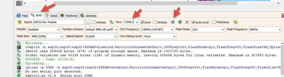 Generate, Compile, and Upload the Code