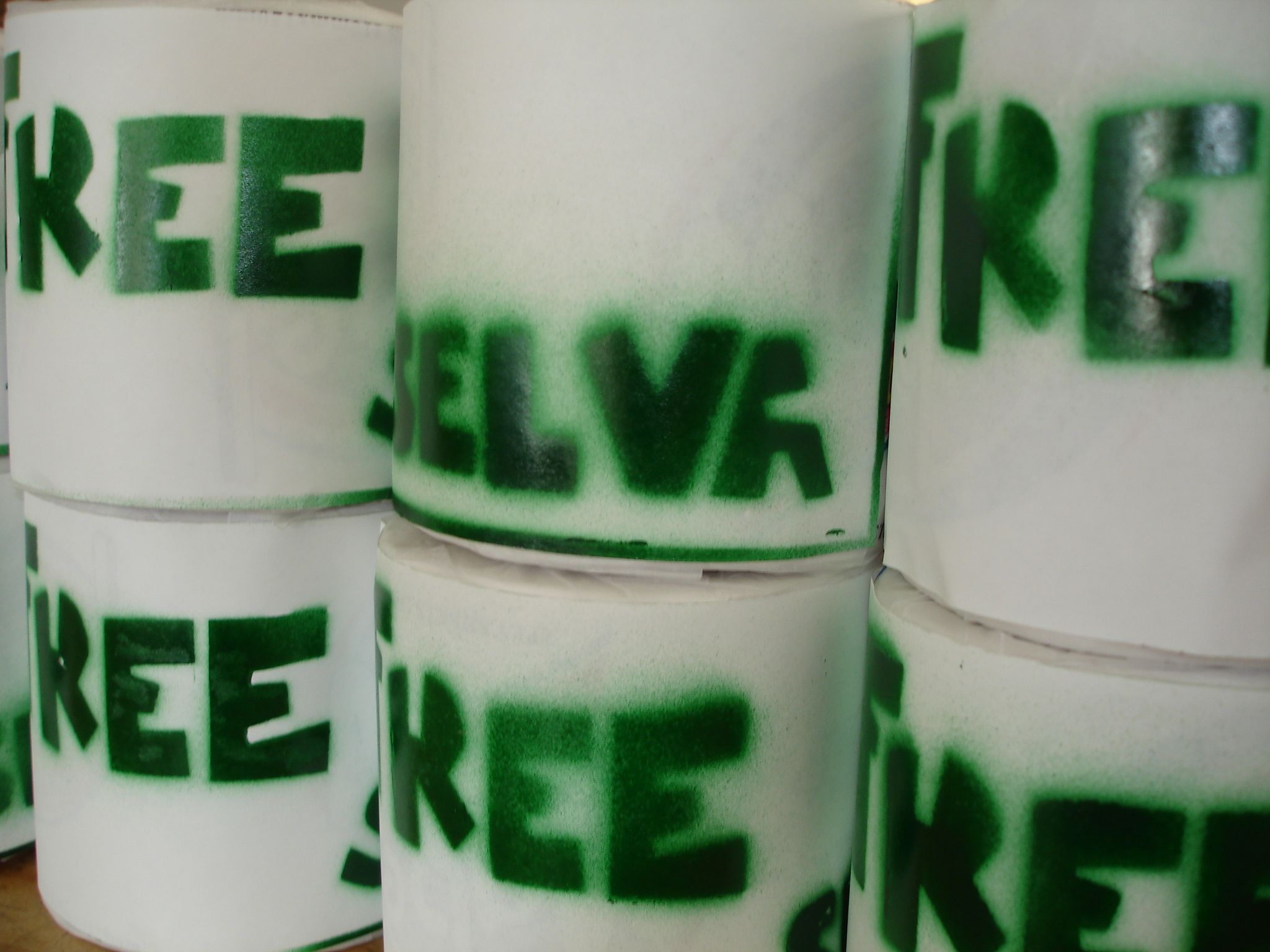 Shop Droppin' Stenciled Toilet Paper.