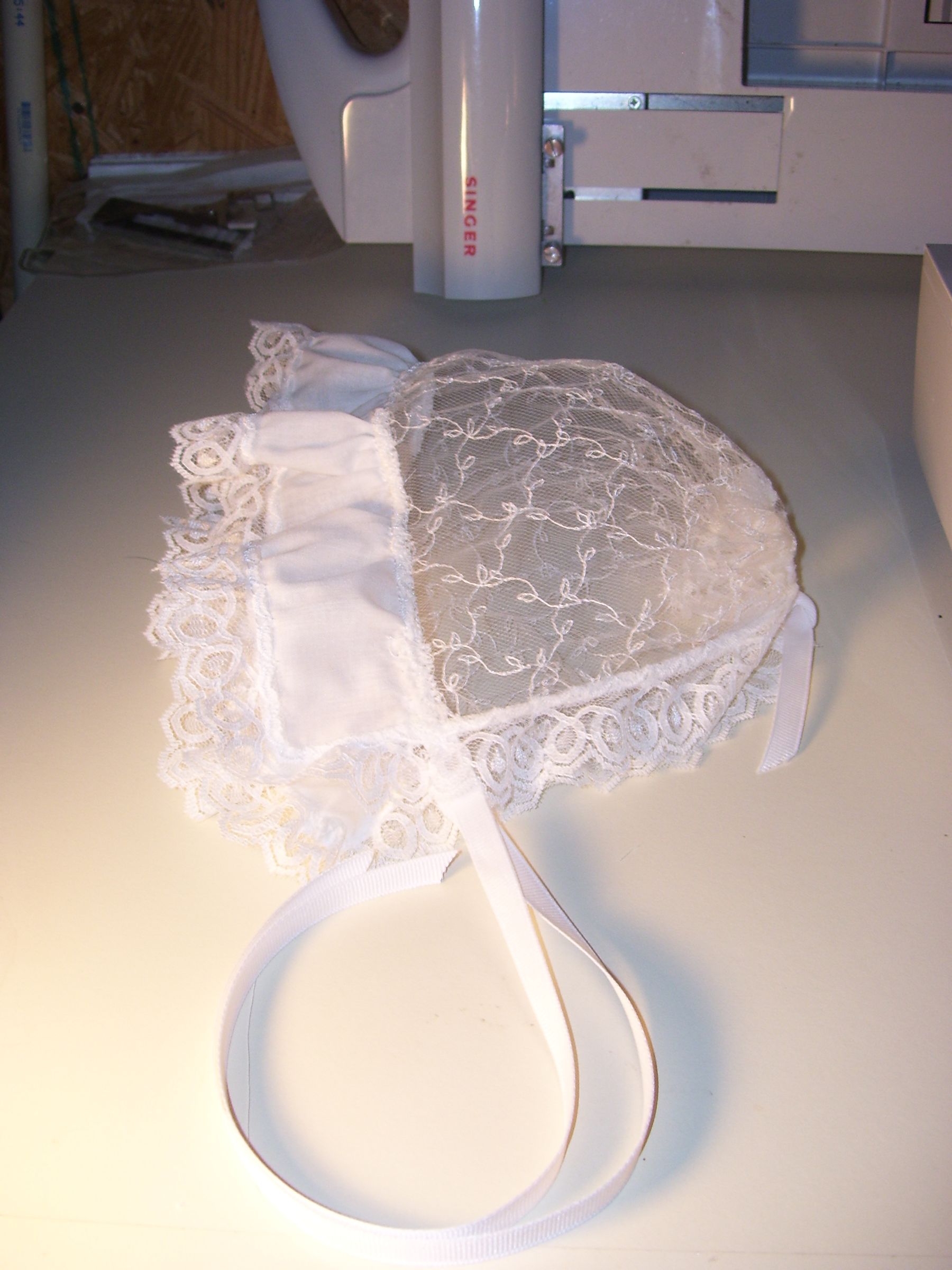 Simple Tulle Lace Baby Bonnet