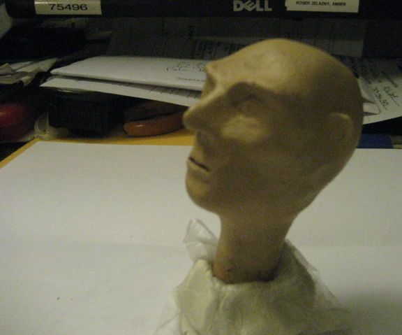 Sculpt a head...later stages have LED eye's built in