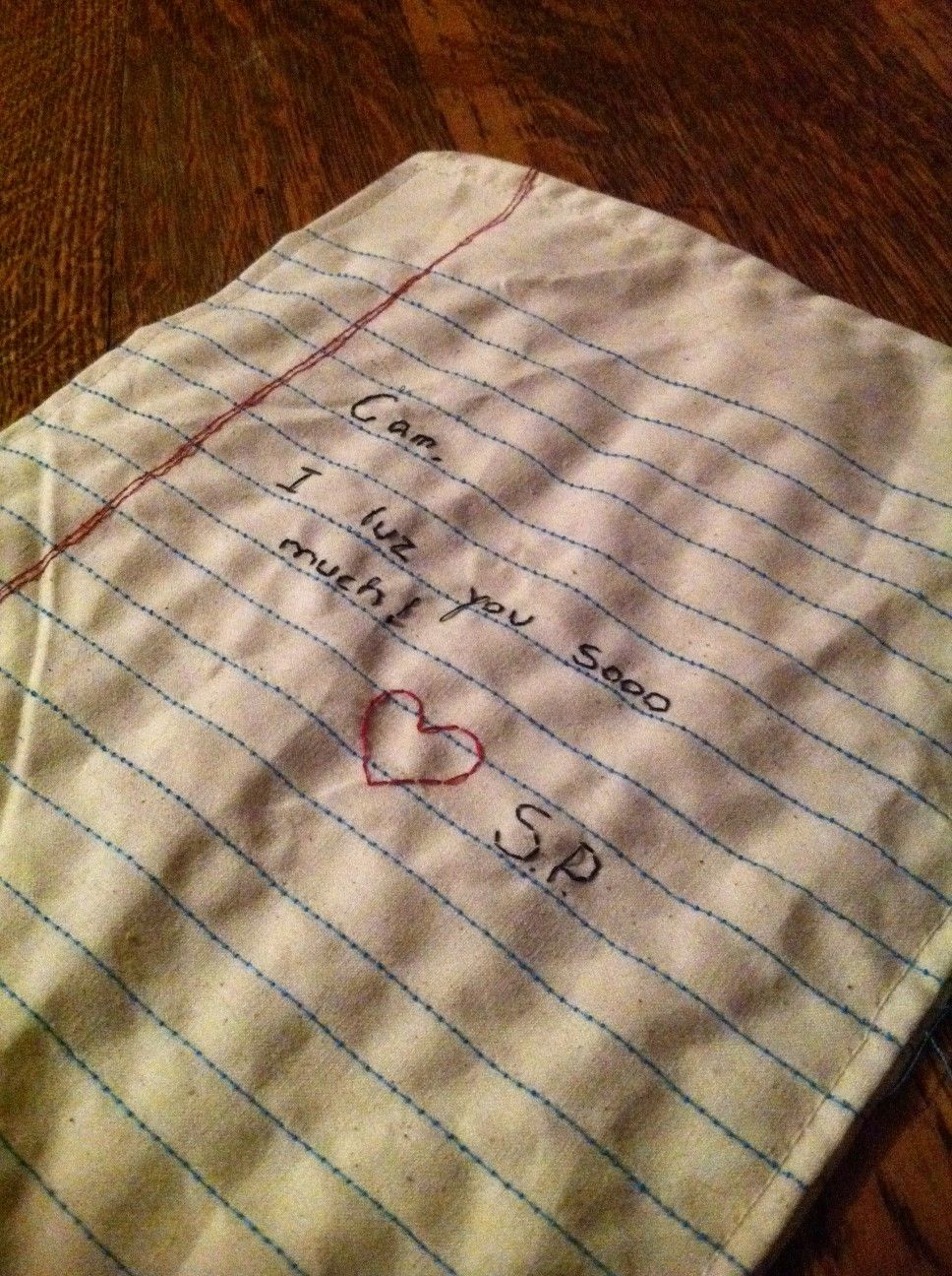 Sewn Love Note