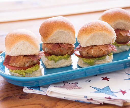 Turkey Bacon Avocado Sliders