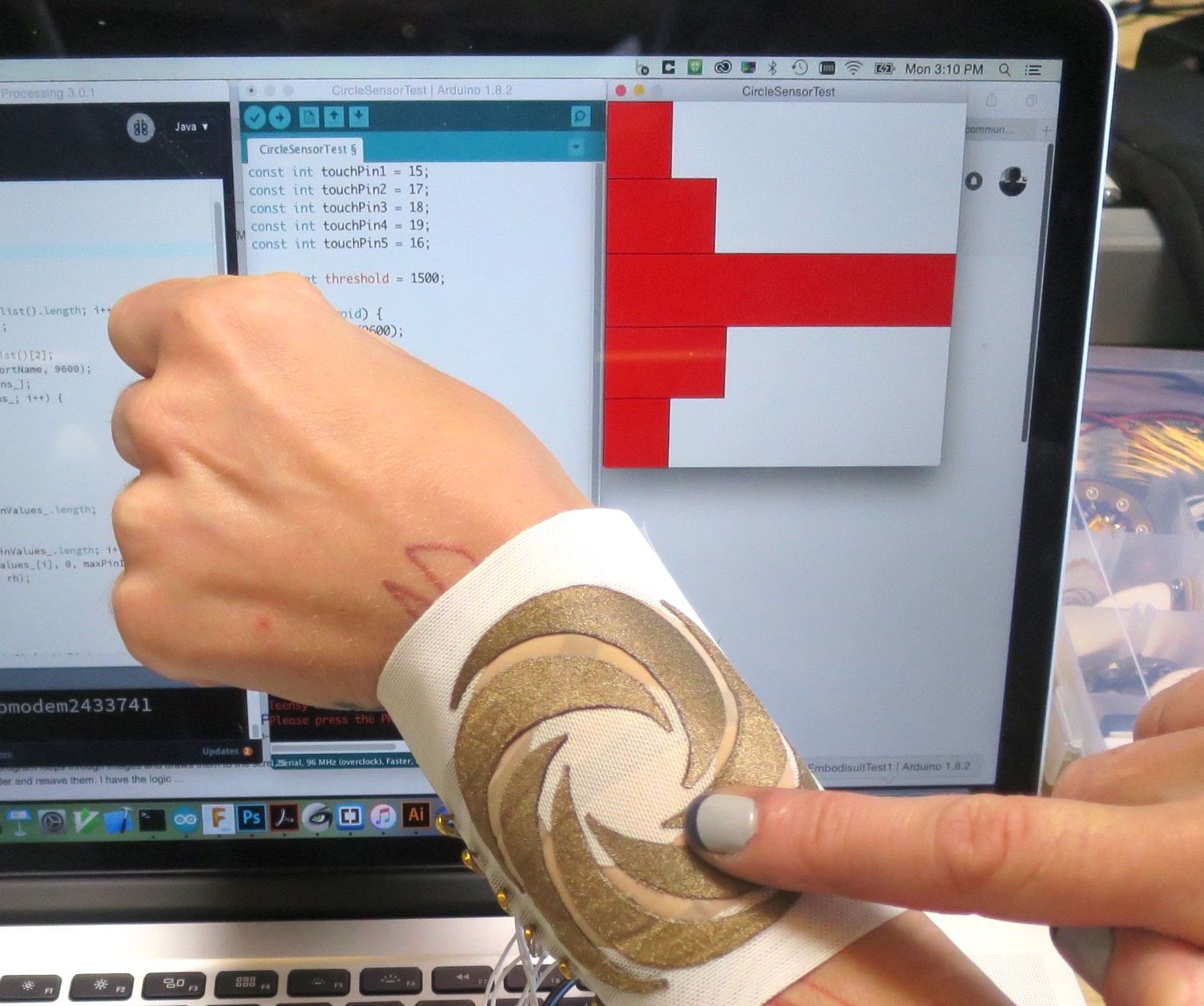 Capacitive Sensor Visualization With Processing