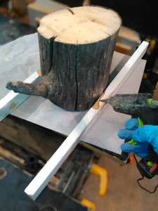 Flatten Ends, Cont. : Glue on Some Rails to the Branch