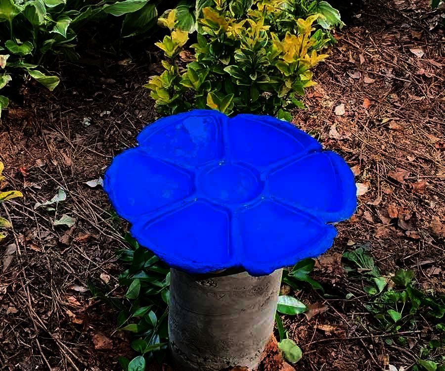 Homemade Cement Bird Bath