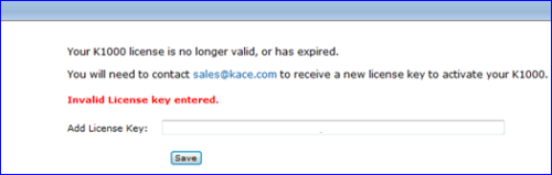 Fixing License Issues With the KACE K1000