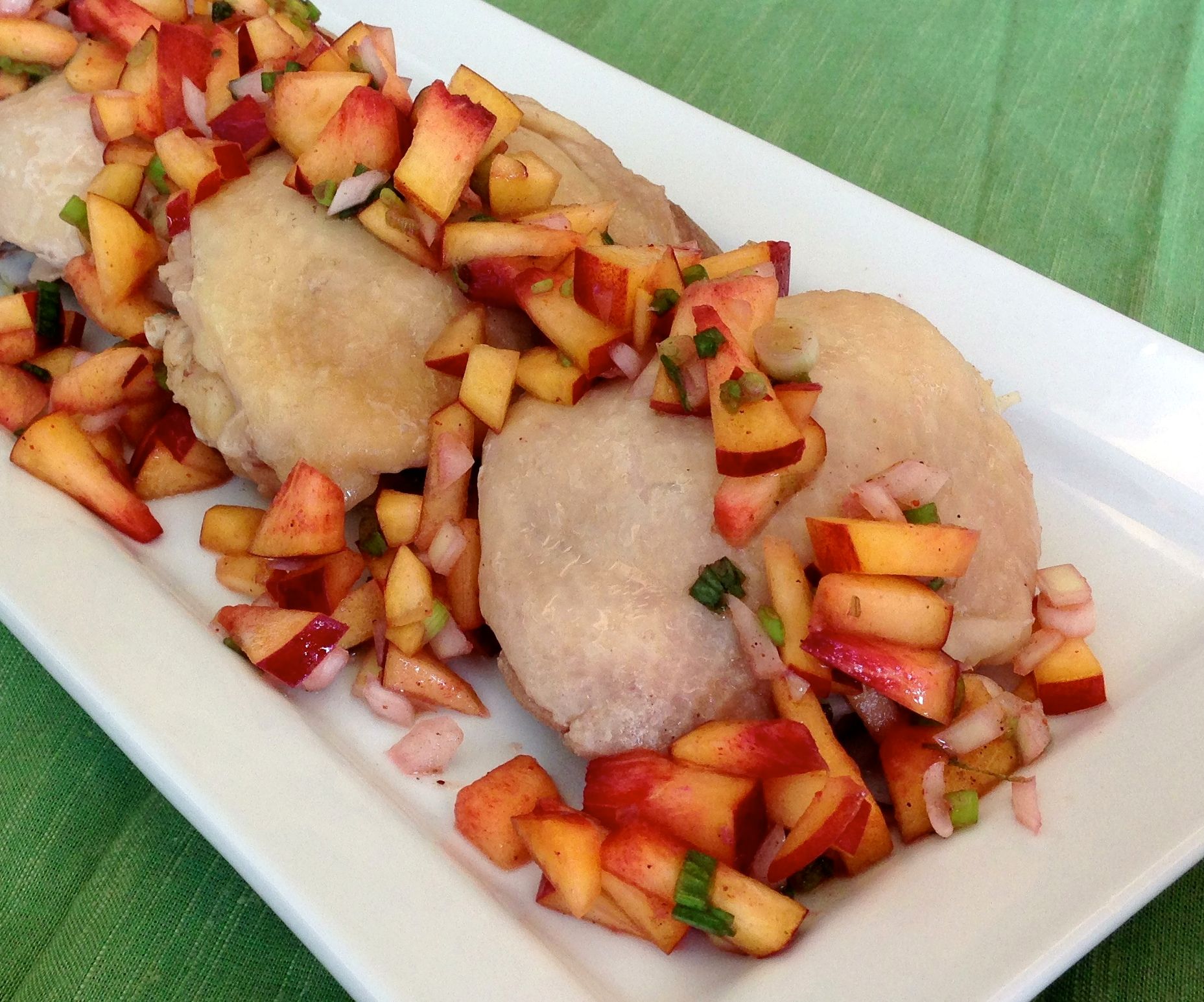 Sous Vide Chicken Thighs With Nectarine Salsa