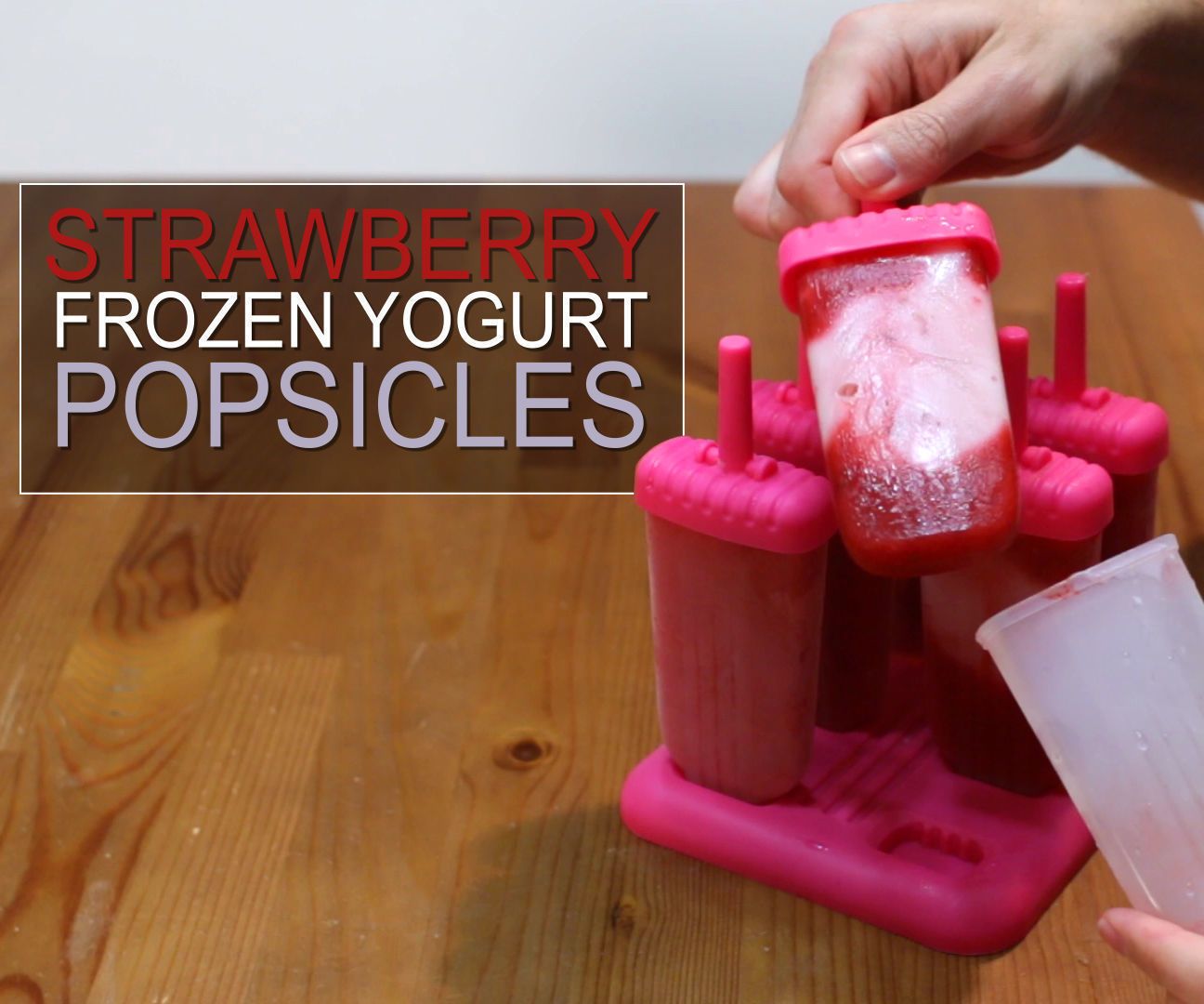 Strawberry Frozen Yogurt Pops