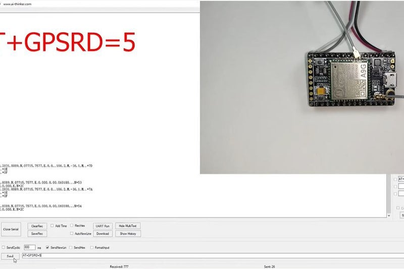 Using GPS and GPRS Functions of A9G Module