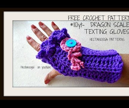 Crochet DRAGON SCALES TEXTING GLOVES