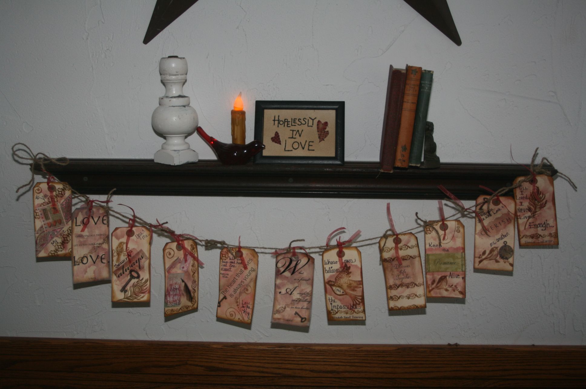 DIY Valentine Tag Garland- Simple, Fast & Fun!