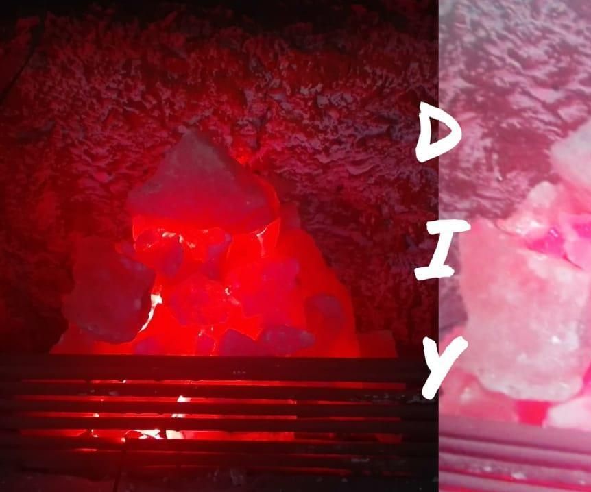 How to Decorate Useless Fireplace With Himalayan Salt Boulders|Home Decor