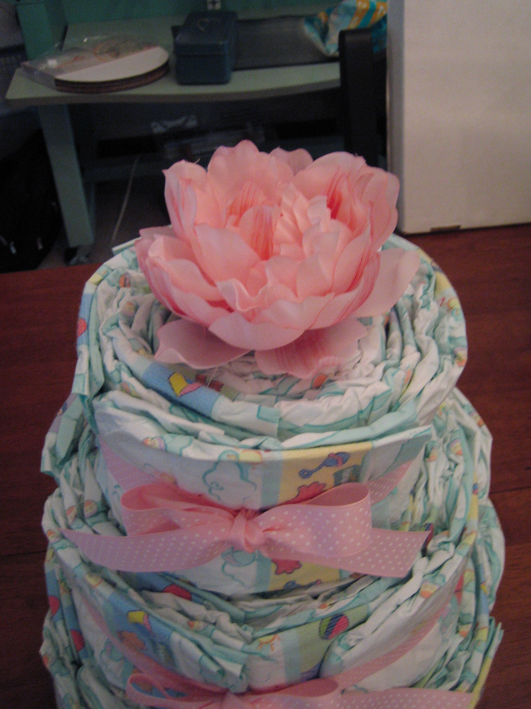 How to Make a Diaper Cake Without the Chocolate Filling 9 Steps