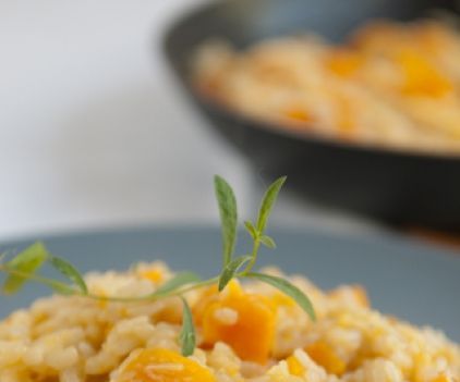 Risotto With Pumpkin, Leeks, Peppers & Coriander