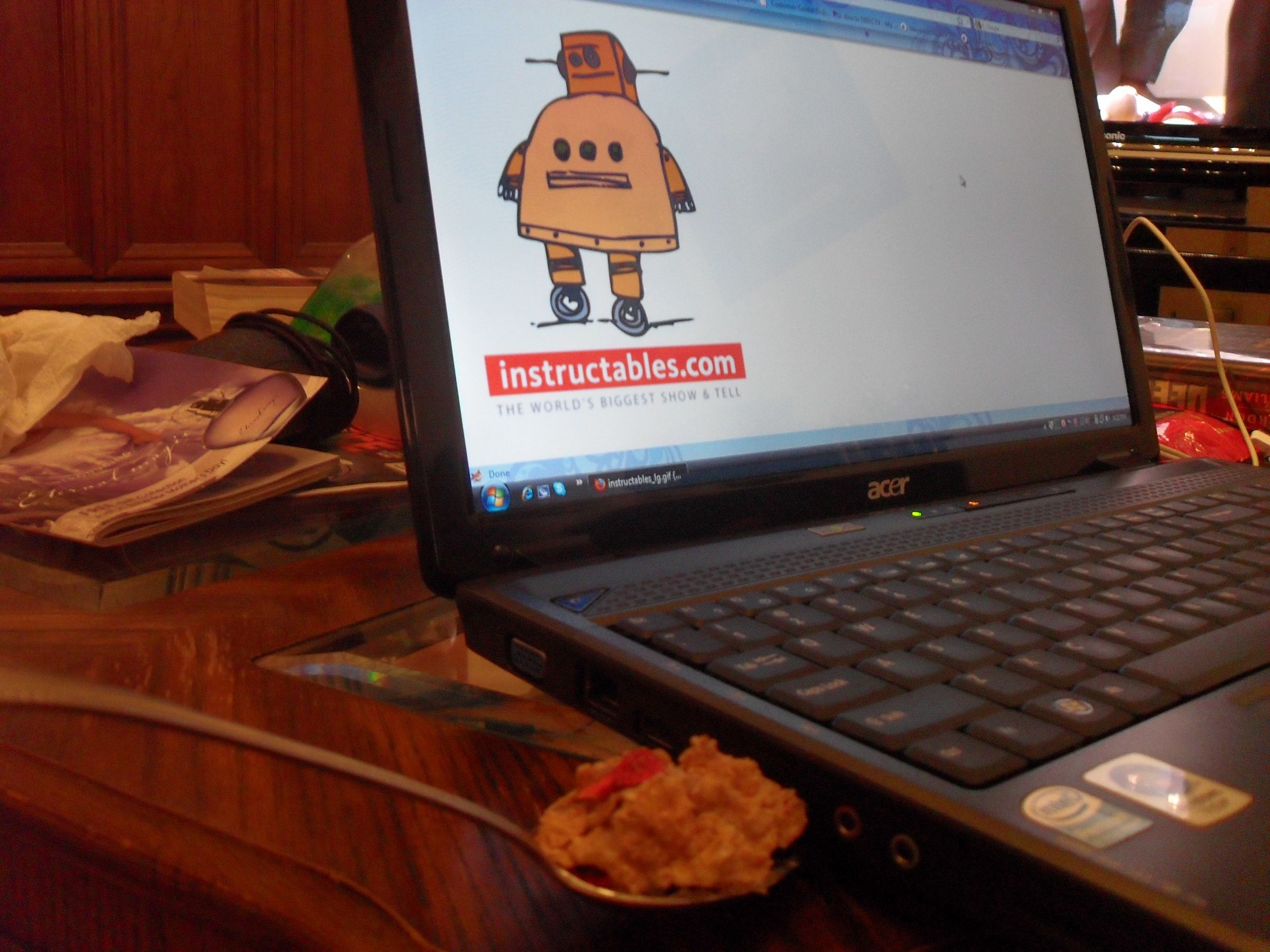 USB flash drive cereal and spoon cover