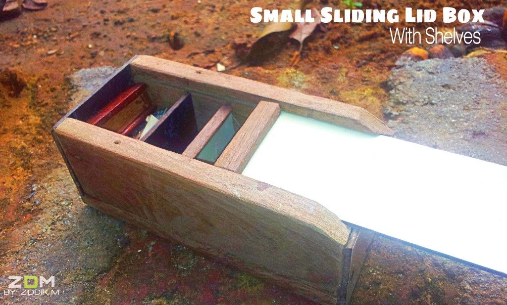Small Slider Lid Box With Shelves 