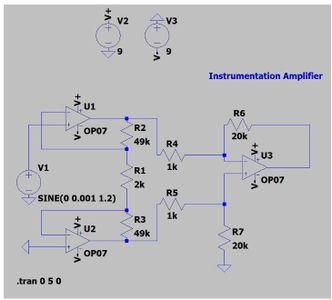 Designing the Instrumentation Amplifier