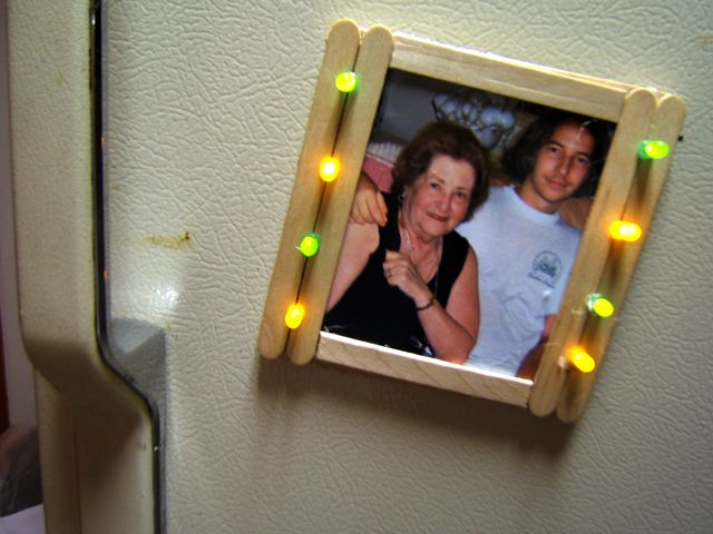 LED Popsicle Stick Picture Frame