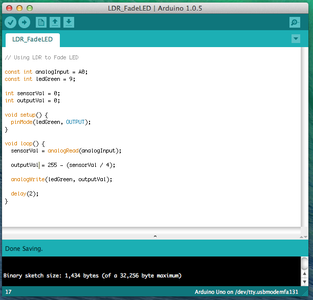 Fade LED Using Light Dependent Resistor