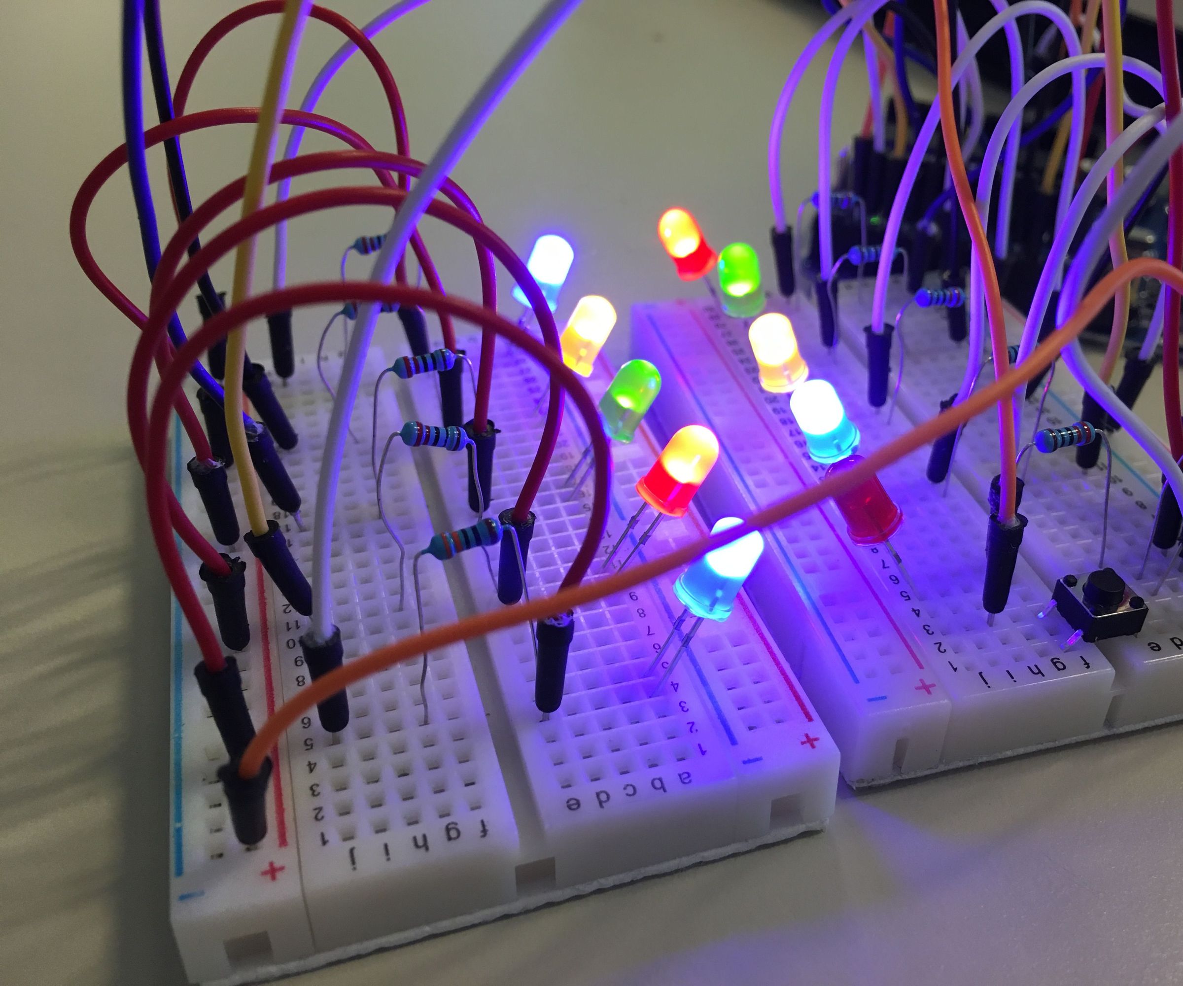 Happy Hack: LEDs and a Pushbutton 