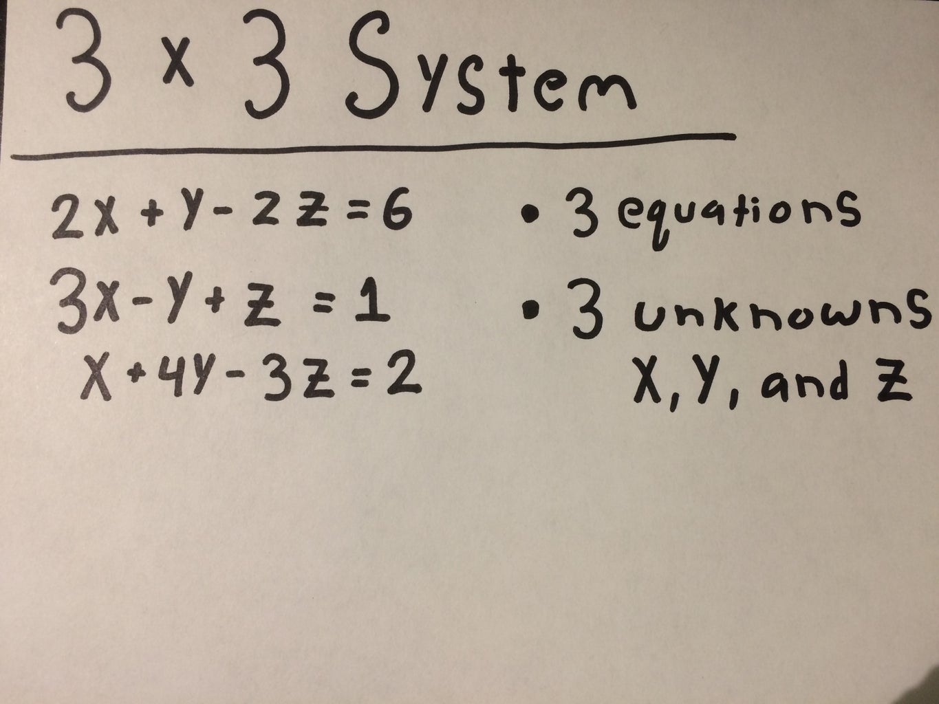Solving a 3 by 3 System of Equations Using Matrices : 5 Steps ...