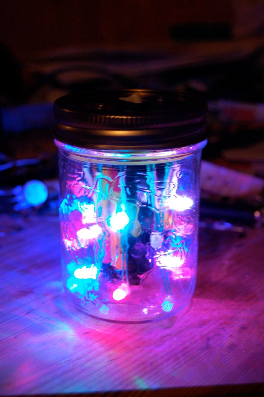 LED Disco Light in a Jar!