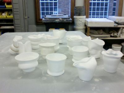 Concrete Designer Vases From Used Coffee Cups