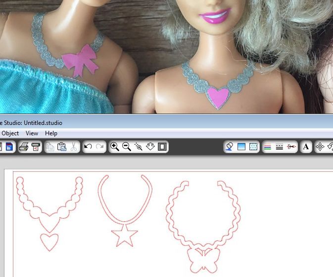 How to Make Your Own Designs With Silhouette Studio. Barbies Necklaces. 
