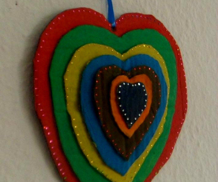 Cardboard Stacked Wall Hanging