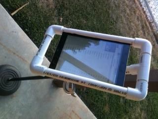 Ipad holder for microphone stand from PVC