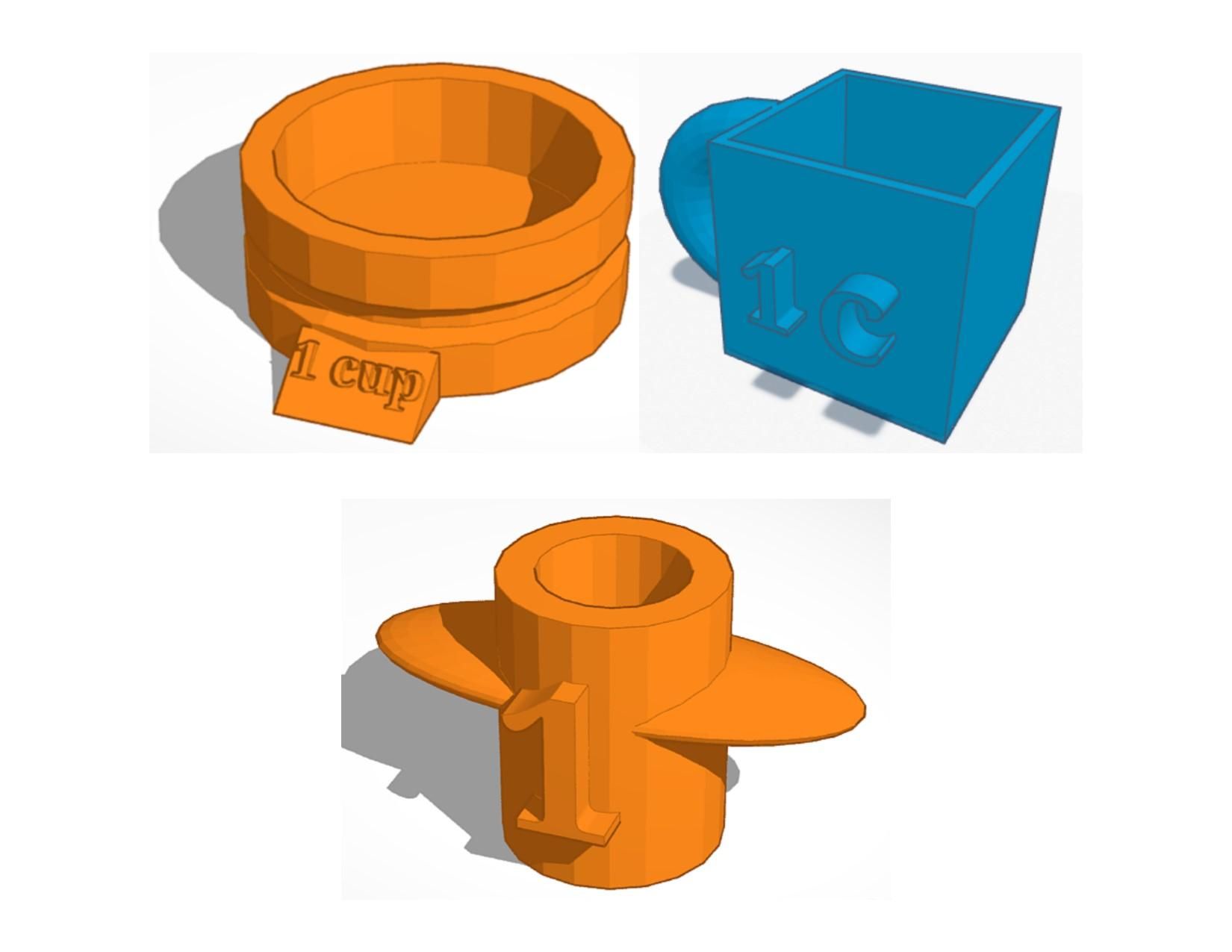 3D Printed Measuring Cups: Middle School Volume Activity : 5 Steps ...
