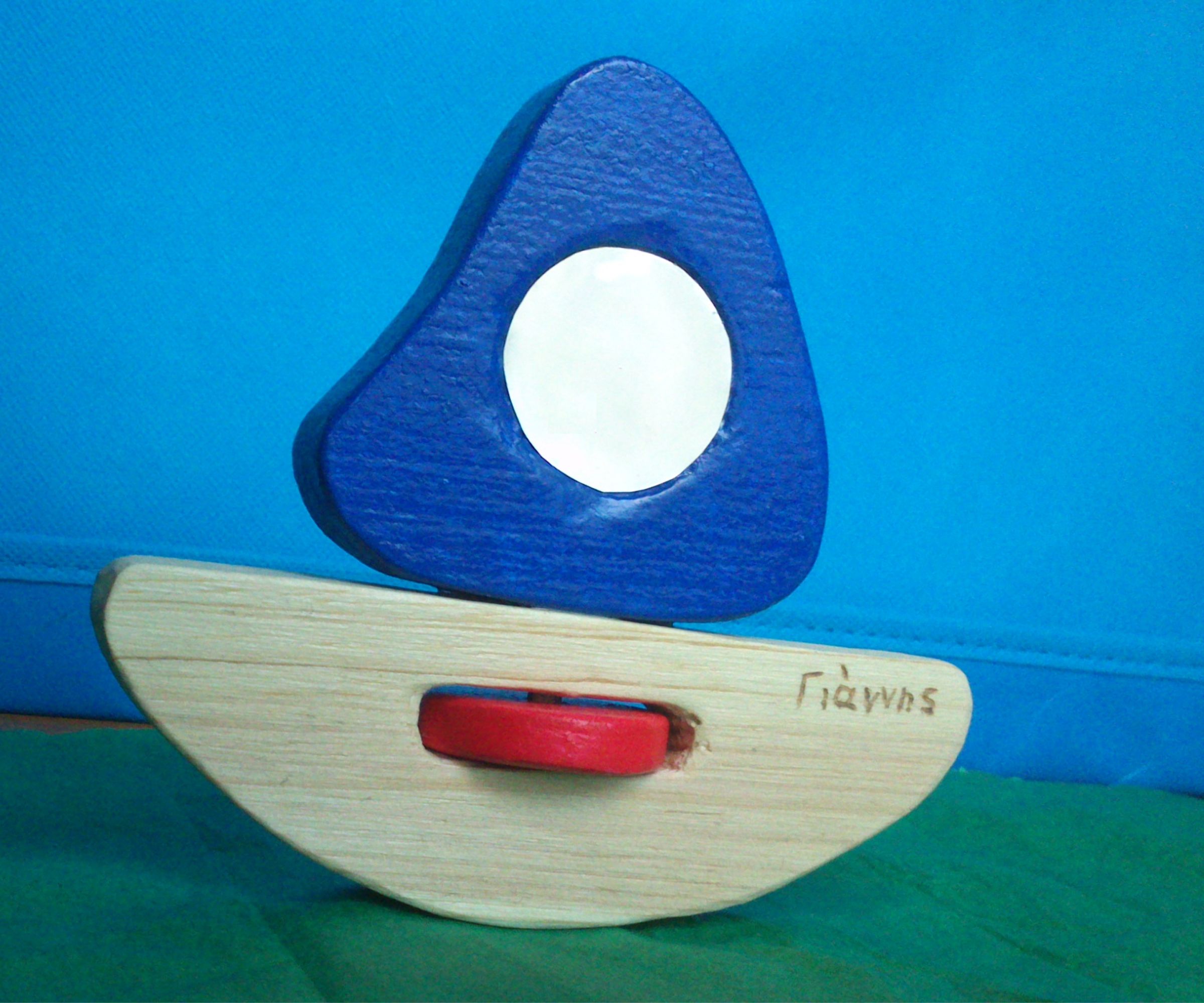 Sail Boat baby Wooden toy
