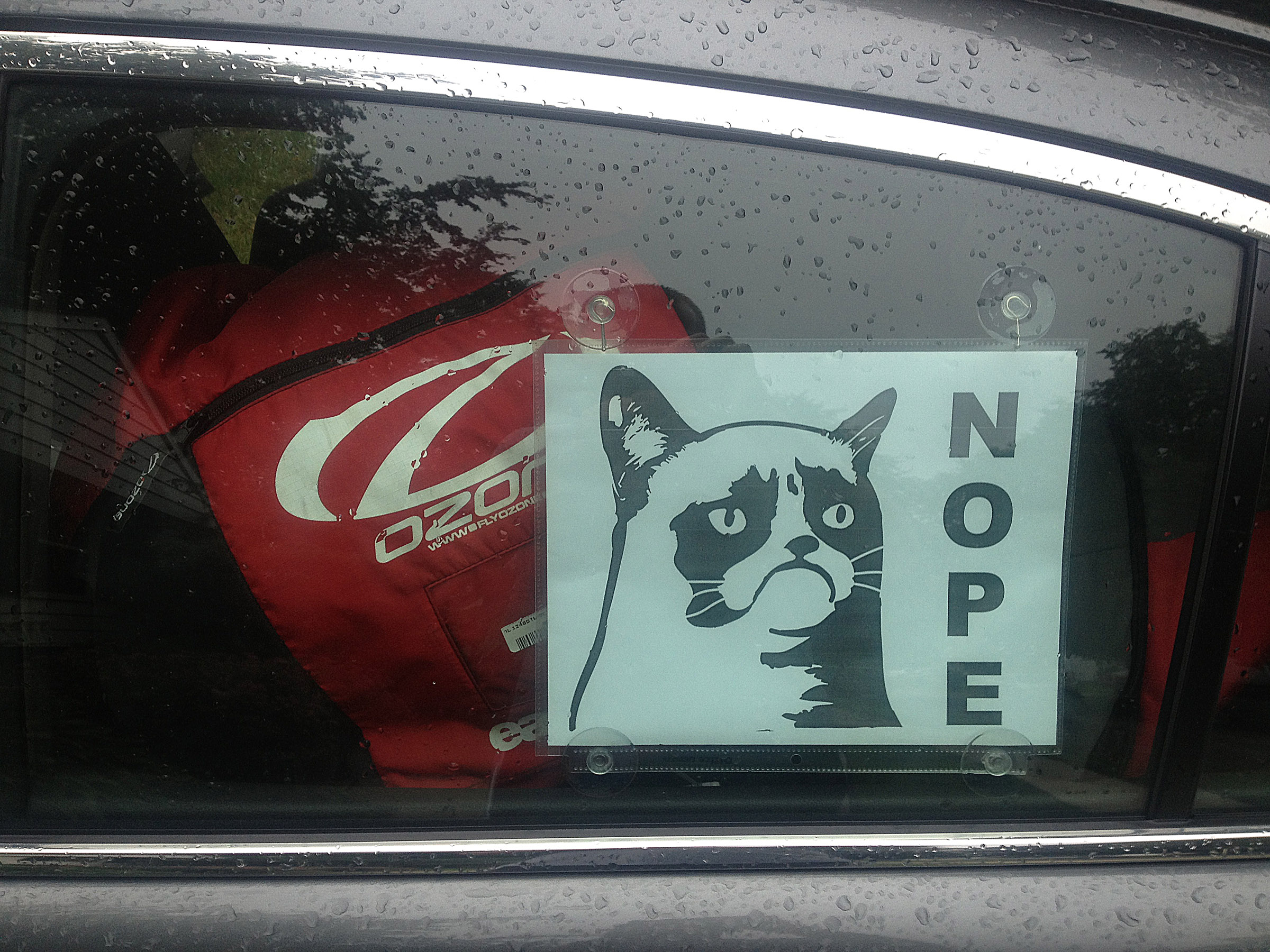 Lets make "inside" StickyFrames - a display frame with easily replaceable content that attaches to windows in your car.