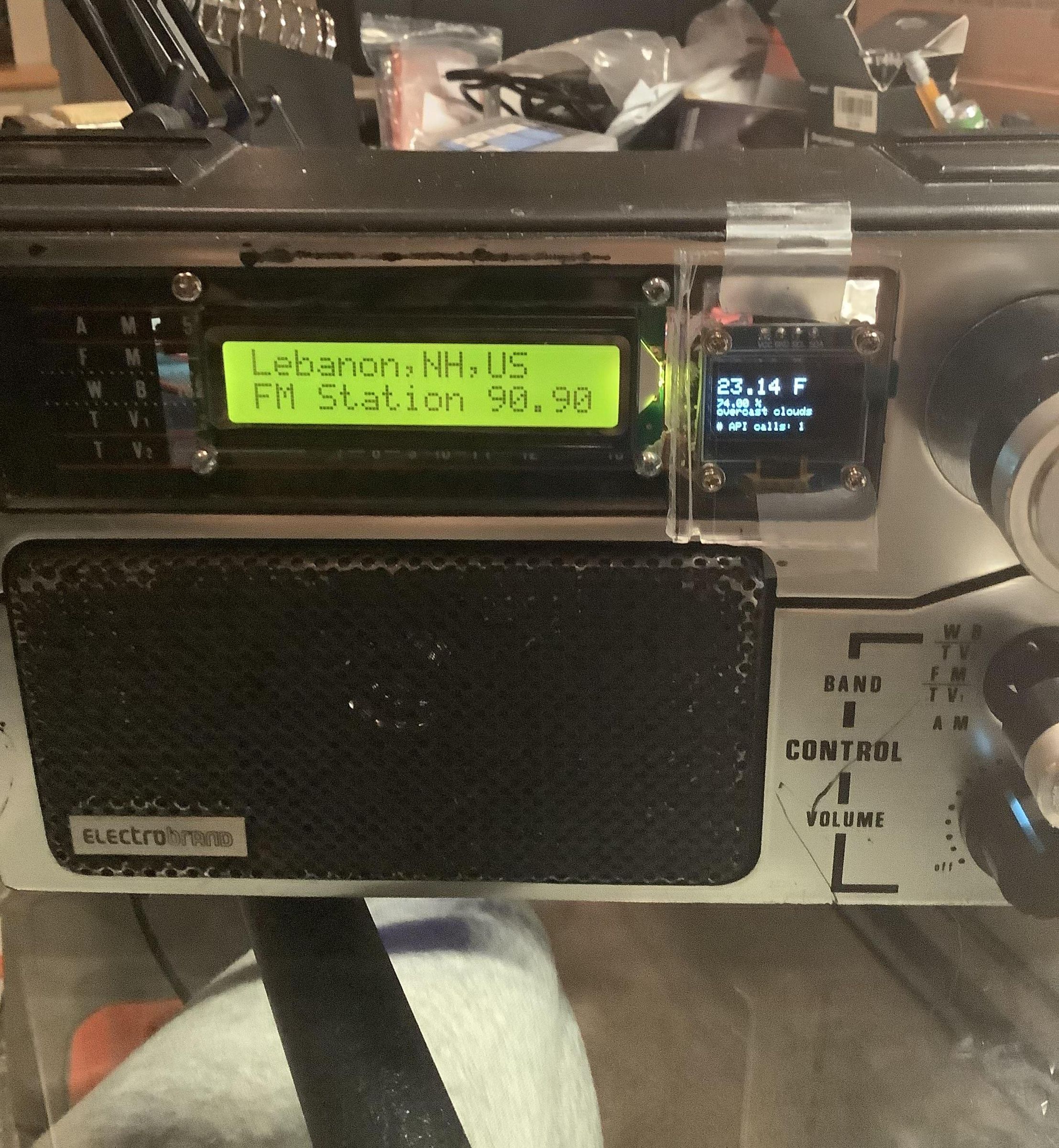 Conversion of a Vintage Radio Into an Arduino FM Radio and Internet-based Weather Display