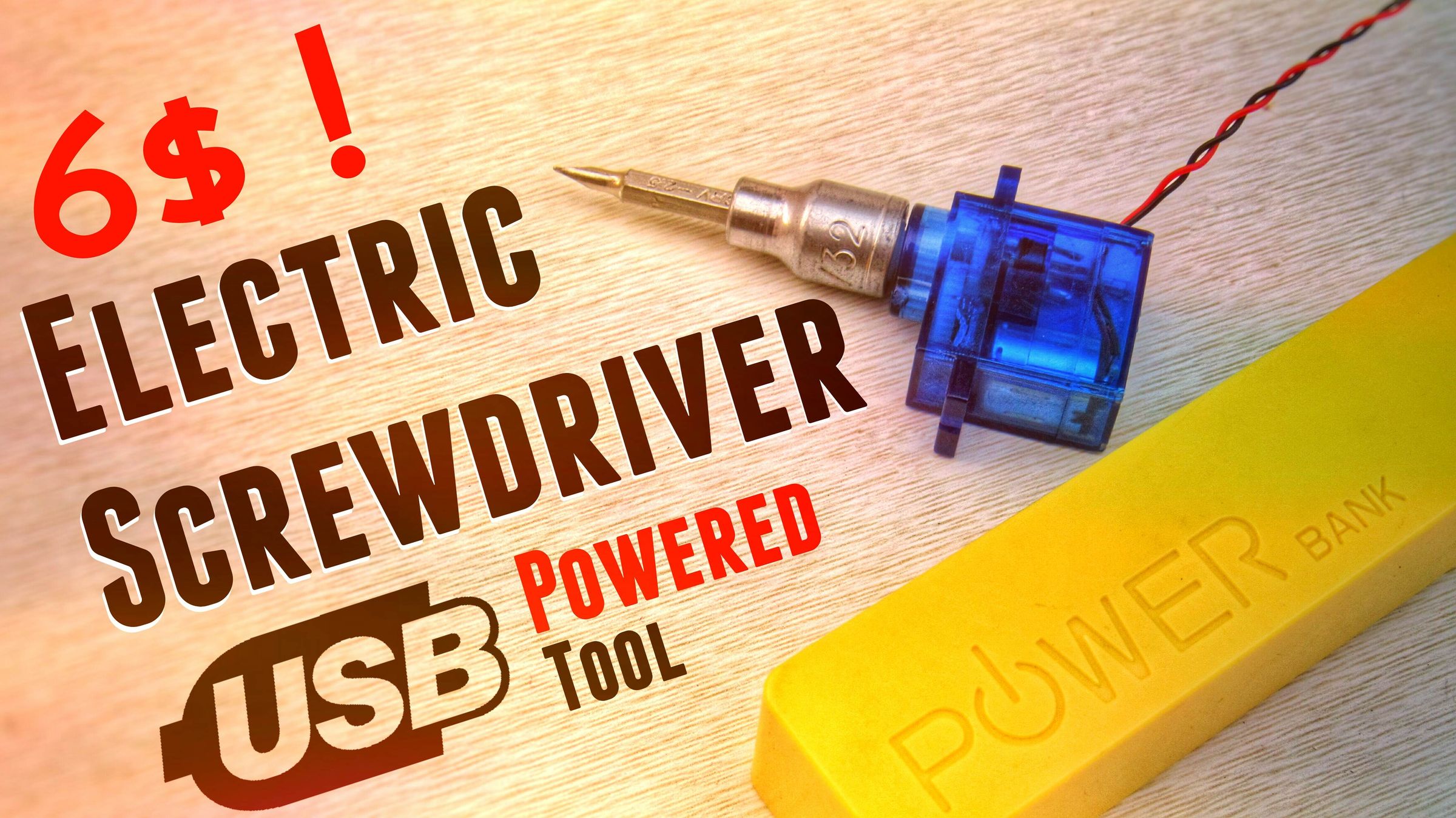 How to Make Electric Screwdriver Usb Power Tool From Micro Servo Under 6$ !